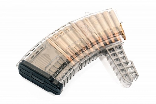 Магазин Pufgun на СКС, 7,62х39, 20 патронов, полимер, прозрачный, 175гр