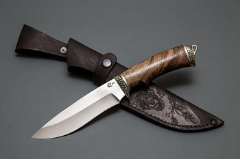 Нож Близнец, ст. D2, литье,орех(кап)