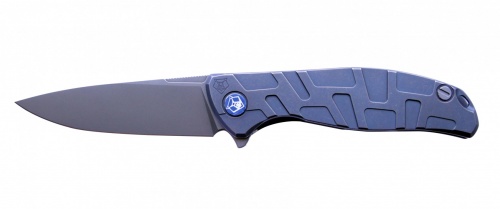 Нож Флиппер 95 складной 95мм, Vanax 37, титан узор "Т" джинс мастр  Широгоров