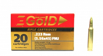 Патрон к.5,56х45 3,56гр об лат Gold БПЗ 1уп/20шт