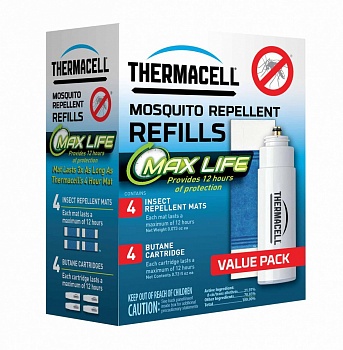 Набор запасной Thermacell Long Life Refill (4 газовых картриджа + 4 пластины) MR
