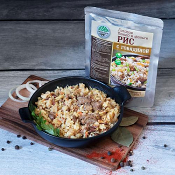 Консервы "Каша рисовая с говядиной" 250 гр