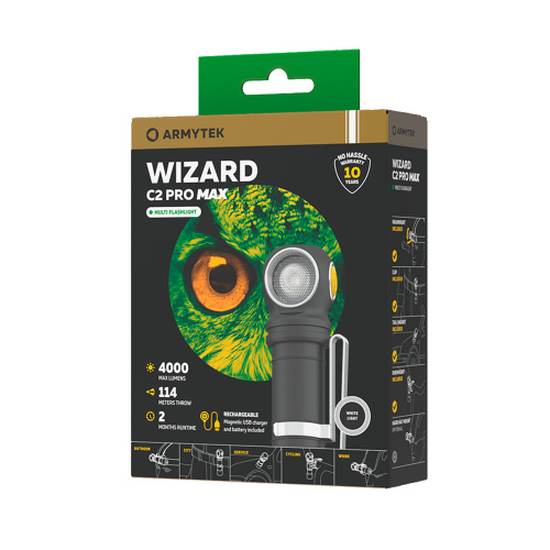 Фонарь Armytek Wizard C2 Pro Max Magnet USB Белый