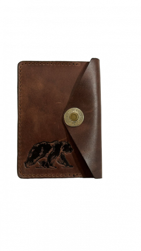 Обложка для охотничьих документов MINI (Коричневый, Медведь)