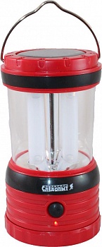 Фонарь кемпинговый "СИБИРСКИЙ СЛЕДОПЫТ-Неон", 4L, солн. бат., аккум. 220В, 3хАА,