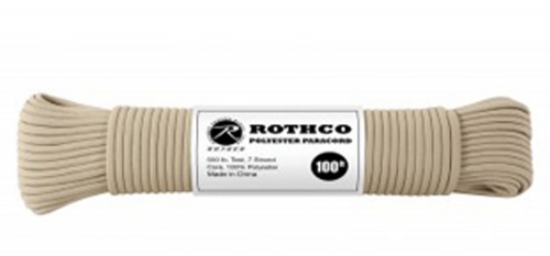 ШНУР POLYESTER PARACORD 100 FT / TAN код ROTHCO 30801