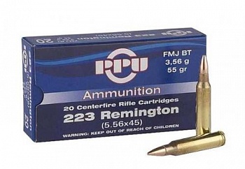 Патрон к.223R (PPU FMJBT 4,0) (СЕРБИЯ) 1шт