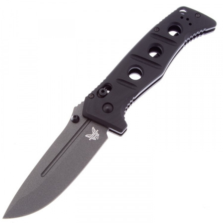 Нож BM275GY-1 Adamas - склад., черная рукоять G10, клинок CruWear