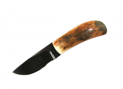 Нож ''Lourie''ст.N690,рук.кость жирафа,чех.кож.буйвола