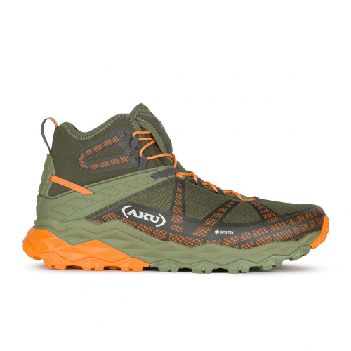 КРОССОВКИ 695-486 AKU FLYROCK MID GTX ЦВ. MILITARY GREEN/ORANGE