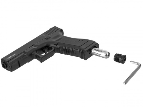 Пистолет пневм Stalker S17 (Glock17) к.4,5мм, 12г CO2, пласт 120 м/с, чёрный (12