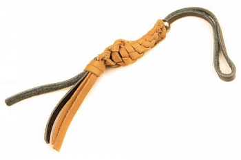 Темляк Спиральный коричневый (кожаный)