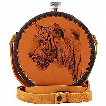 Фляга 0,5л. (круглая с ремнем)