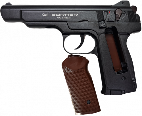 Пистолет пневм. BORNER APS Blowback Black, кал. 4,5 мм/BBs