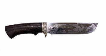 Нож Варяг кован,ст95х18,венги,литье,гравировка