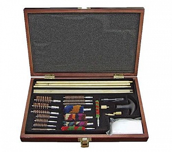 Набор д/чистки универсал в дерев кофре 35 предм