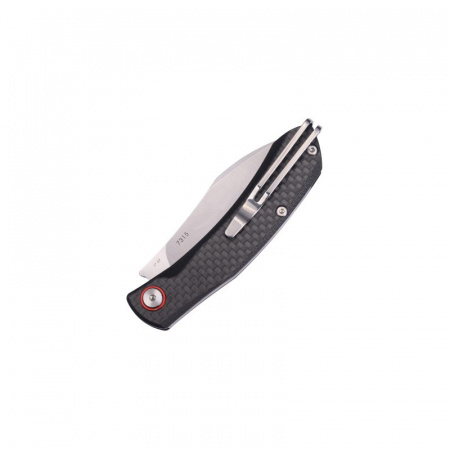 Нож Sanrenmu 7315 складной сталь 12C27 Brush black carbon fiber overlay G10 base