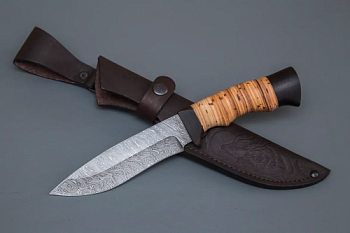 Нож Близнец, дам.ст.,литье,резн. рук из цен пород