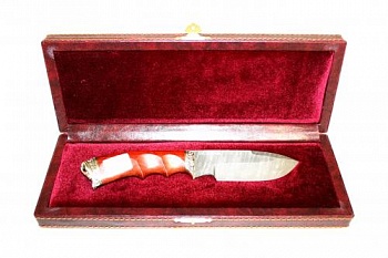 Нож "Бобр" дамасск в шкатулке