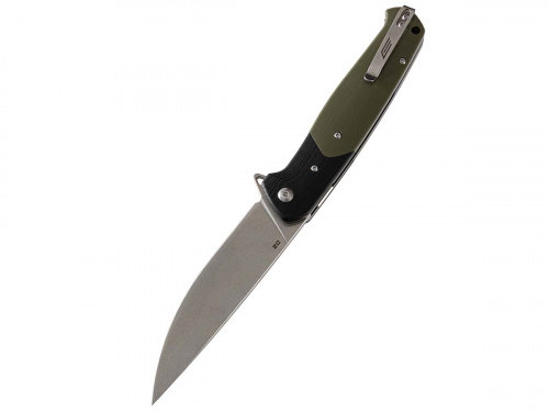 Нож складной GhostBlade Rune,ст.D2, Stonewash, кл-к Drop-point  GB-KN-857-01-G09