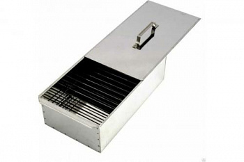 Коптильня двухъярусная Следопыт 498х304х260 мм с поддоном для сбора жира, ст 1мм