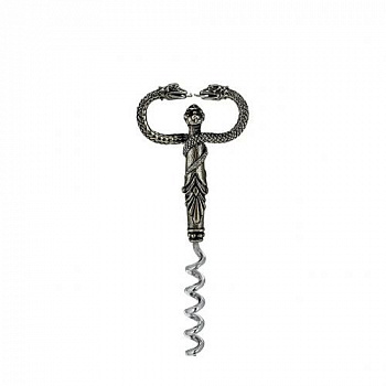 Штопор "Змея" мельхиоровый с чернением