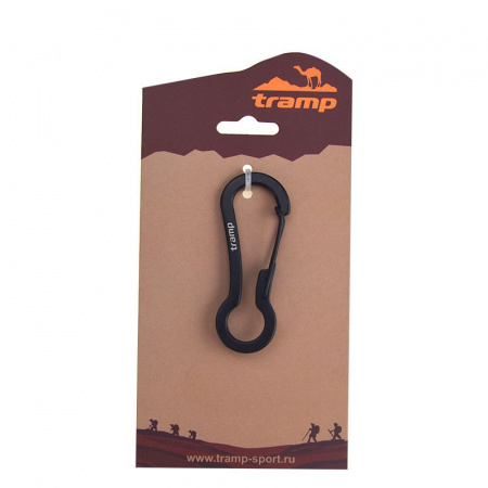 Карабин Tramp из ножевой стали черный (Сталь )
