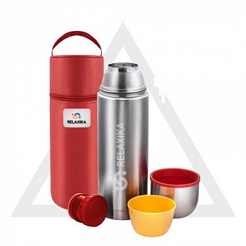 Термос Relaxika 102 (0,75 литра) в термочехле, стальной