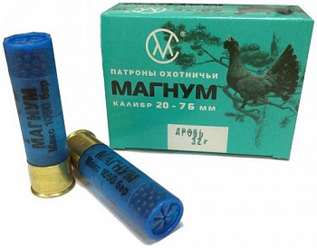 Патрон к.20х76 №3 СКМ 32гр п.Россия Магнум 1уп/10шт