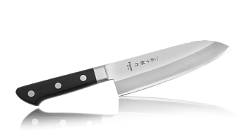 Нож Сантоку (TJ-120), длина лезвия 165 мм, сталь Мо-V, 3 слоя, рукоять