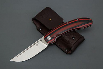 Нож Тунгус, складной ст.AUS-10, рук.G10 (черно-красная)