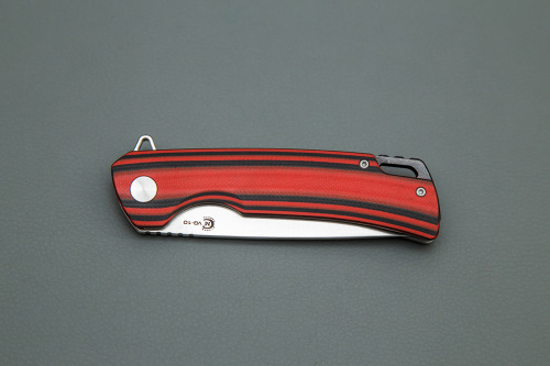 Нож Аляска, складной ст.VG10, рук.G10 (черно-красная)