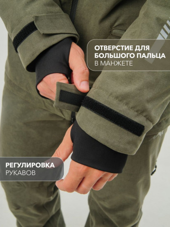 КОСТЮМ ВЕТРОВЛАГОЗАЩИТНЫЙ РОСОМАХА (ХАКИ)