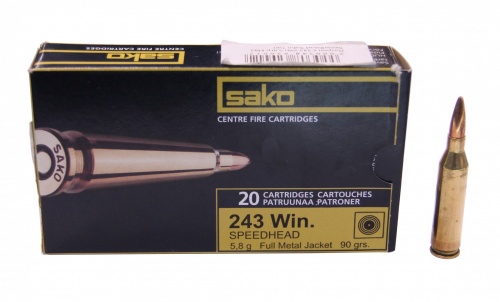 Патрон к.243Win 5,8гр FMJ Speedhead Sako 1шт рез