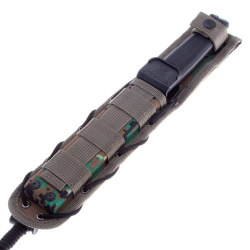 Нож AGGRESSOR D2 TW BKH Black (TacWash, Black Kraton Handle, Black MOLLE Sheath)