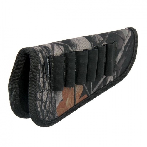 Патронташ камуфлированный на приклад 6 патронов 12-16к на липучке