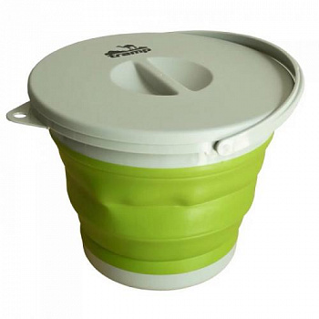 Ведро Tramp складное силиконовое 5л с крышкой TRC-127 оливковый