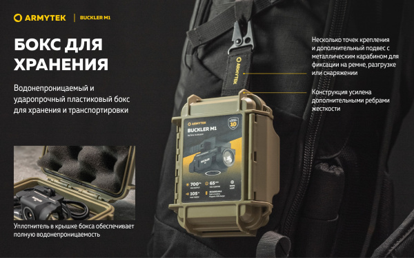 Фонарь Armytek Buckler M1 Белый