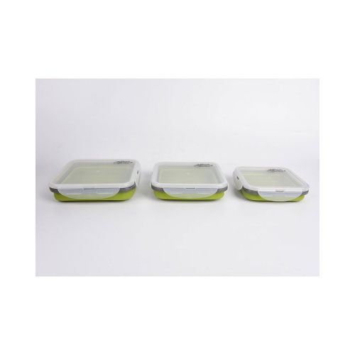 Набор Tramp  из 3х  силиконовых контейнеров (силикон, оливковый)