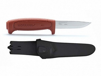 Нож Morakniv Basic 511 углеродистая сталь, пластиковая ручка (красная) Нож Morakniv Basic 511 углеродистая сталь, пластиковая ручка (красная)
