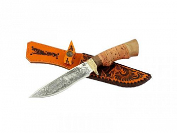 Нож Близнец, ст.65х13,литье,бер.,гравировка