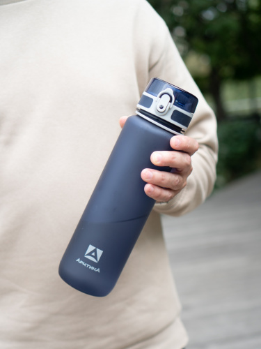 Бутылка тритановая 720-1000 синяя матовая, с ситечком