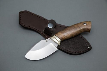 Нож Краб-1 сталь VG-10 лит.мельх., орех (кап)