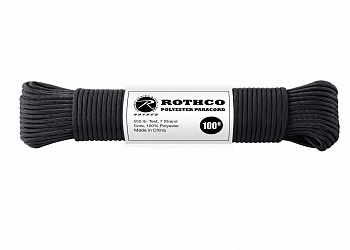 ШНУР POLYESTER PARACORD 100 FT / BLACK код ROTHCO 30810