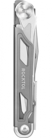 Нож-мультитул Rocktol 12 в 1 с титановыми ручками, серый