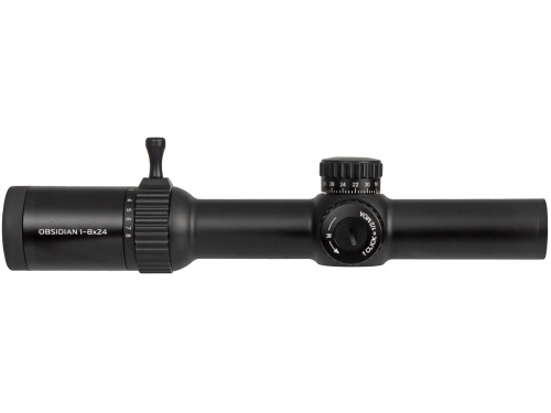 Прицел Gaut Obsidian 1-8x24, сетка 39, SFP, подсветка красная, 30мм, поправки 1/