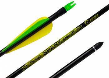 Стрела лучная фибергласс Centershot Spark 500 натуральное оперение 4"