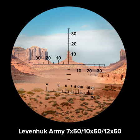 Бинокль Levenhuk Army 10x50 с сеткой Бинокль Levenhuk Army 10x50 с сеткой