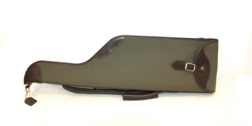 Чехол ружейный комбинированный кордура+кожа "Тайга" / Коричневый /