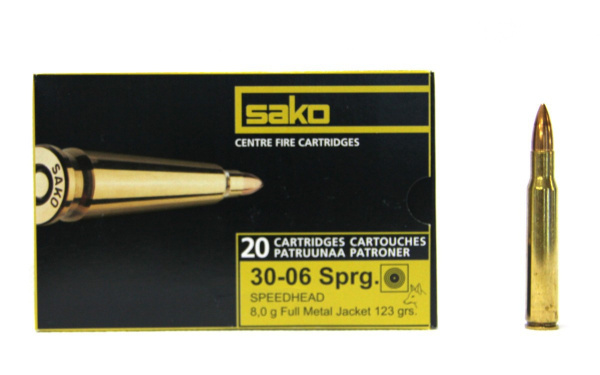 Патрон к.30-06 8,0гр FMJ Speedhead Sako 1шт